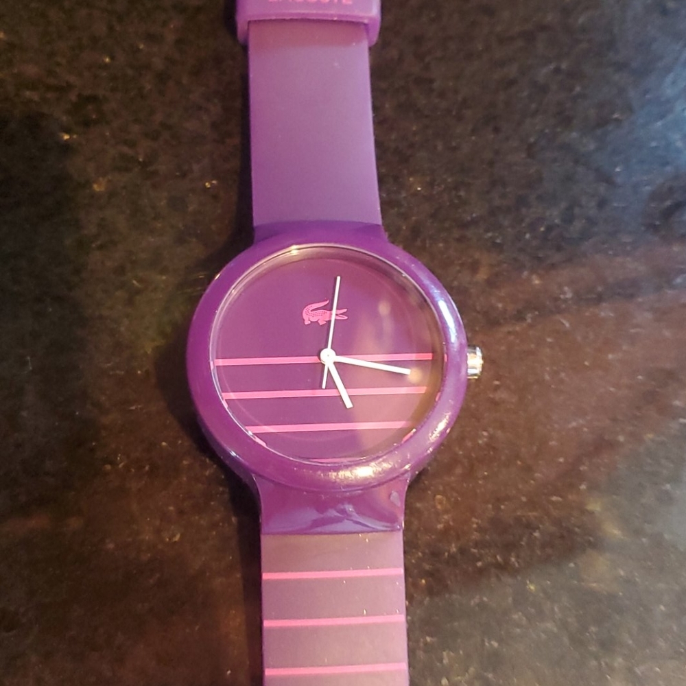 Purple womens Lacoste watch